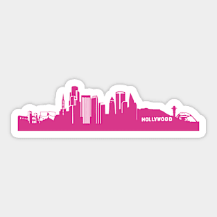 Los Angeles skyline pink Sticker